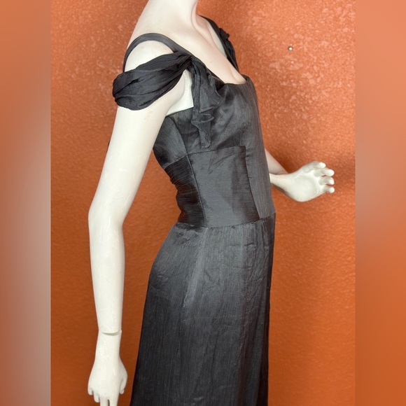 Maryam Torabi custom black maxi dress formal gown in soft fabric.  E48 - Picture 10 of 15